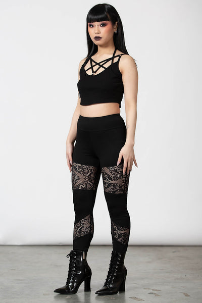 Final Sale Plus Size 2pc Crop Top and Lace Up Pants Set in Black | Plus  size fashion, High waisted leggings, Fashion