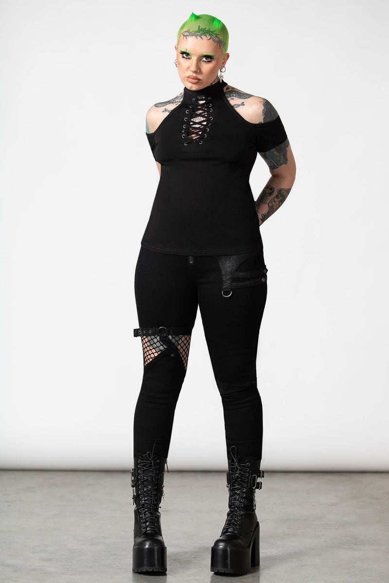 No Secrets Cap Sleeve Top | Killstar