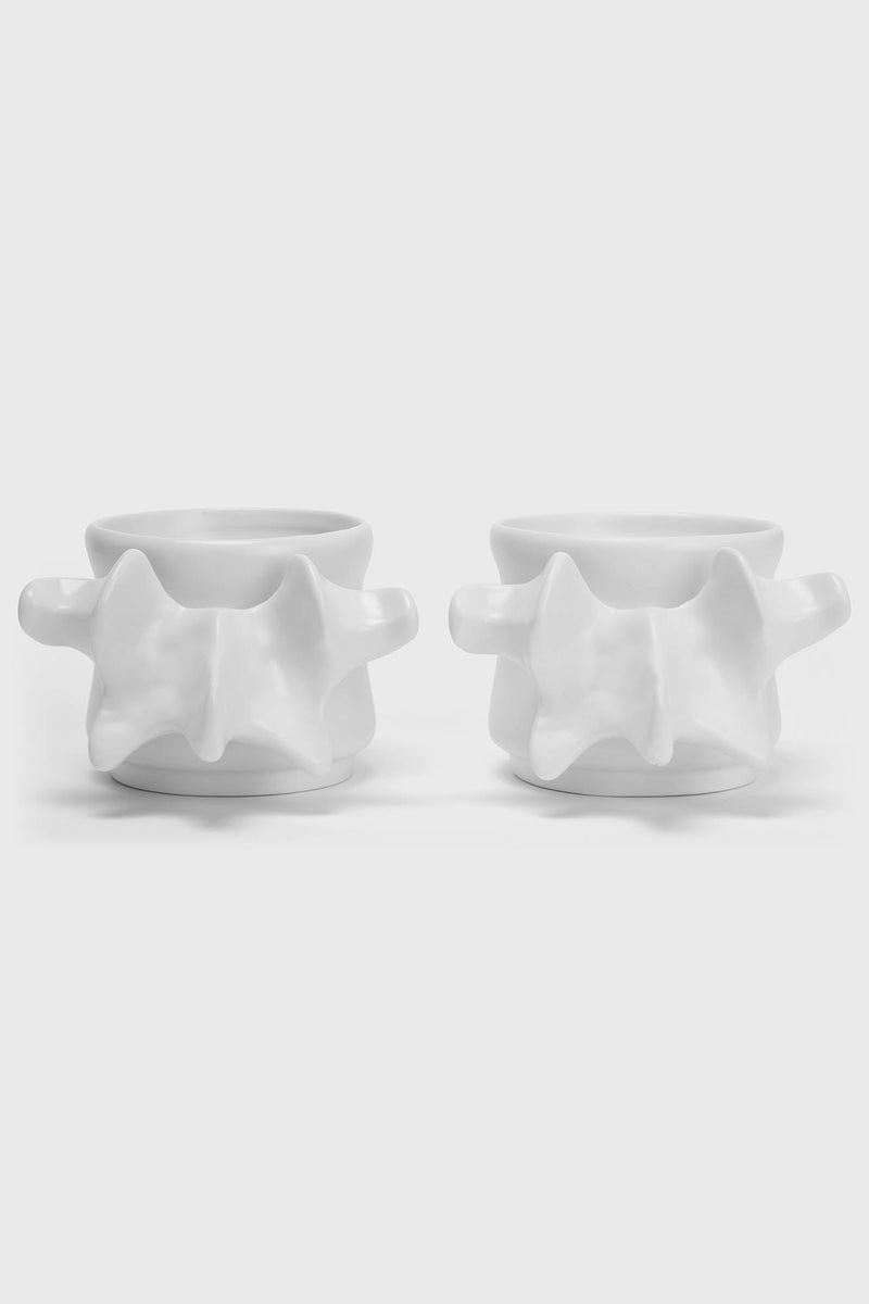 Killstar Ossuary Stackable Cups – Set Aus 2 Porzellantassen Mit Skulpturiertem Design