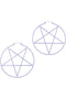 Pentagram Hoop Earrings [LILAC]