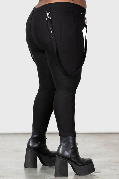 High-waist skinny trousers