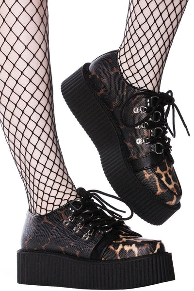 Ladies Creepers Trainers Womens Platform Goth Punk Lace Up Flat