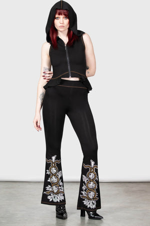 Serpent's Trick Bootcut Trousers | Killstar