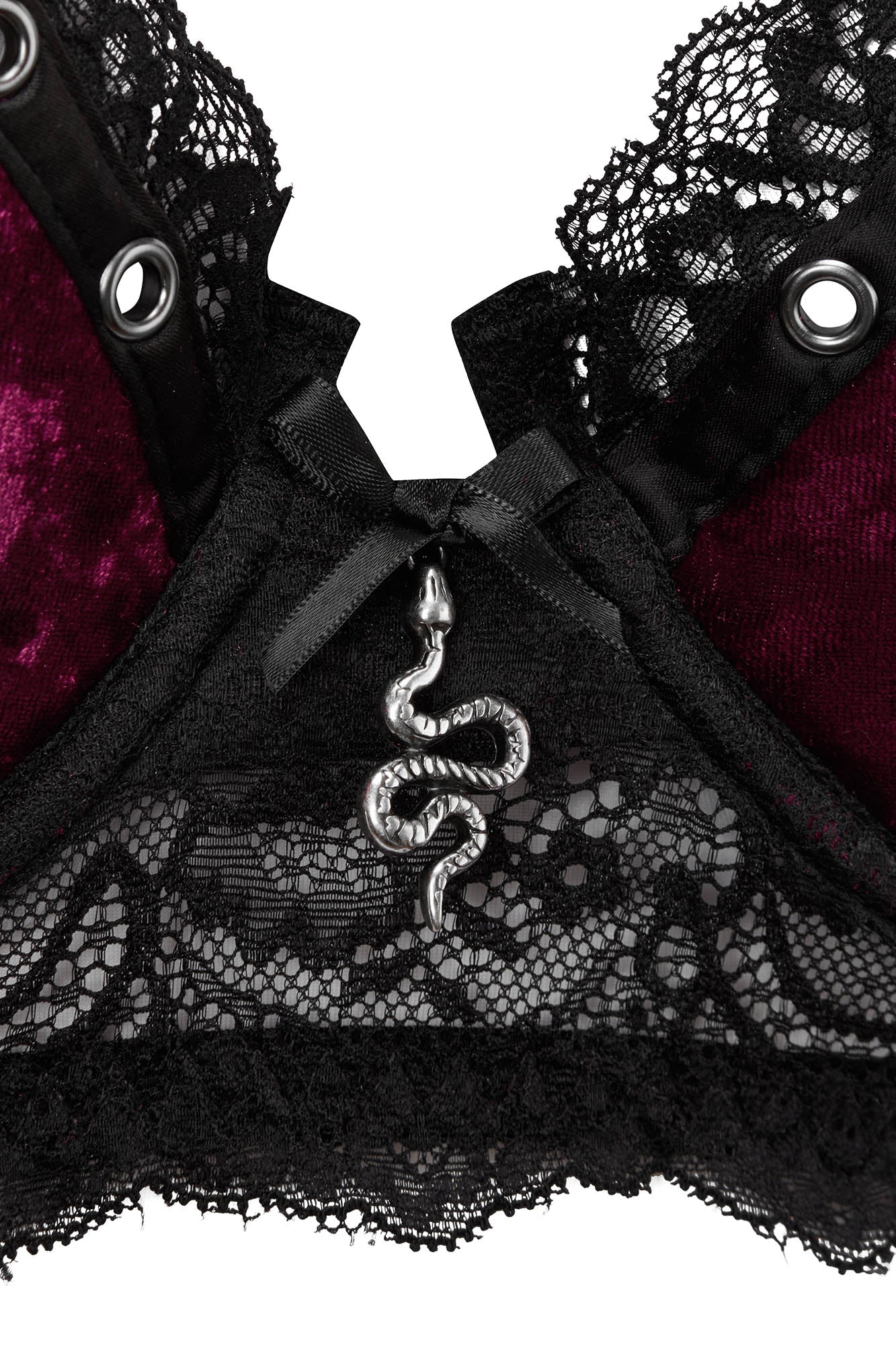 Bra Black Lace With Webbing/Straps, Sacred Circle KILLSTAR, Gothic N