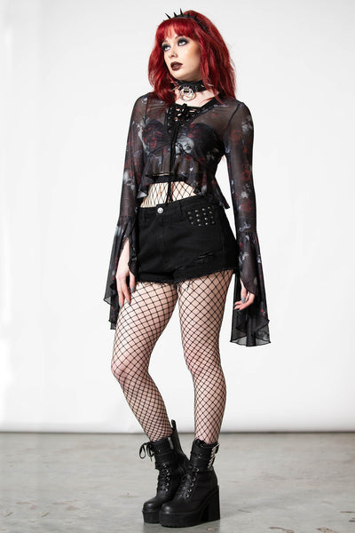 Wicked Rose Mesh Blouse